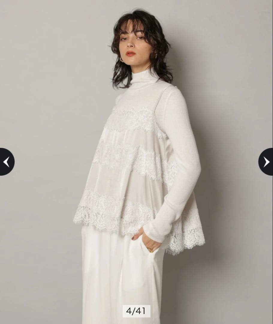 CADUNE カデュネ レースキャミブラウス