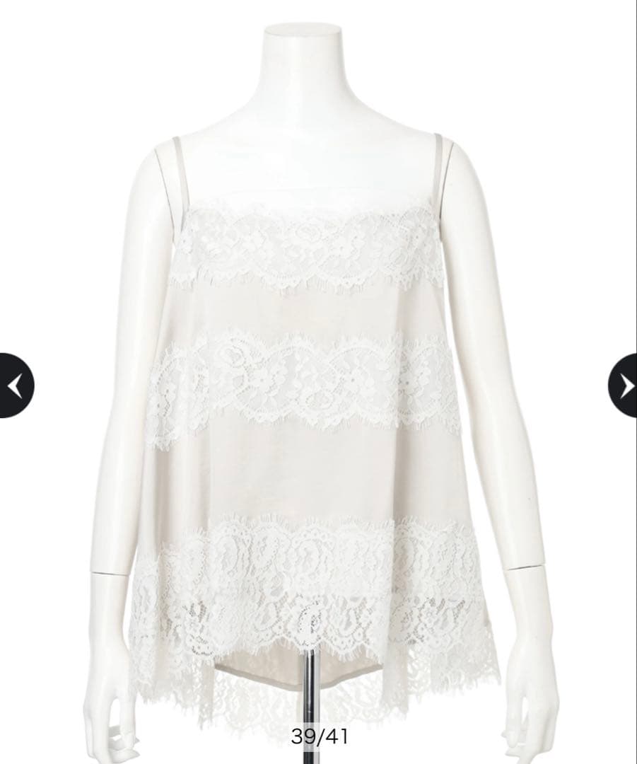 CADUNE カデュネ レースキャミブラウス