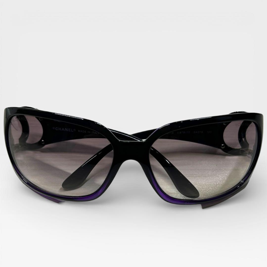 HANEL シャネル 大きめレンズ 小顔効果 サングラス パープル