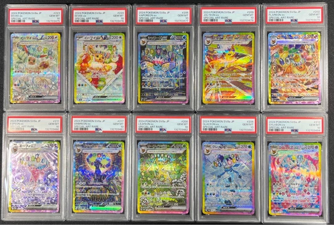 【 PSA10.10連番】ブイズ　SAR テラスタルフェスex ブラッキー