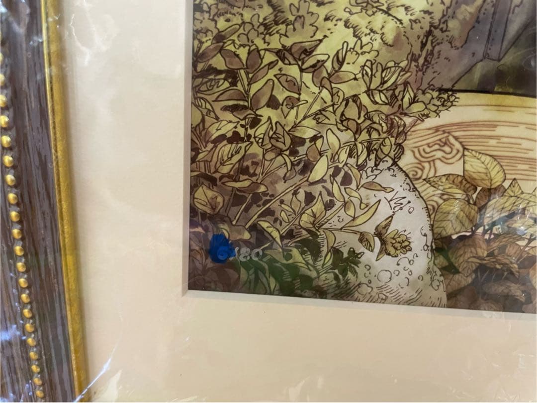 白浜鴎 とんがり帽子のアトリエ 原画展 額付き アートグラフA 直筆サイン入