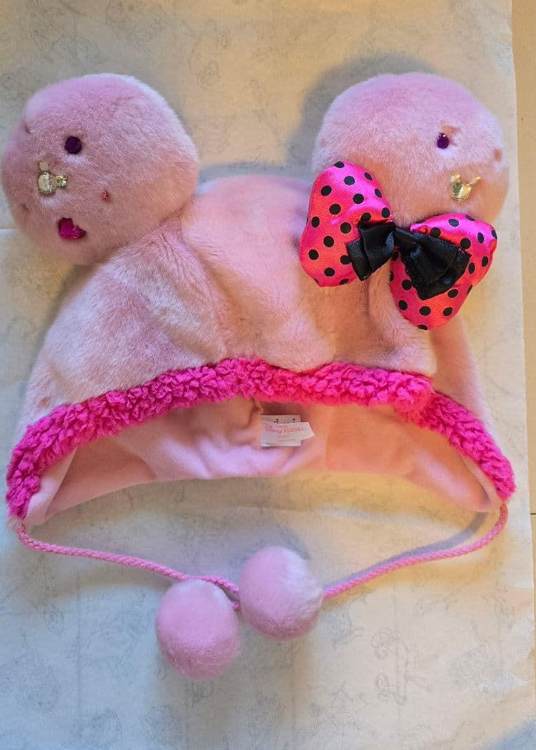 ディズニーファンキャップ　ピンク　ミニーちゃん