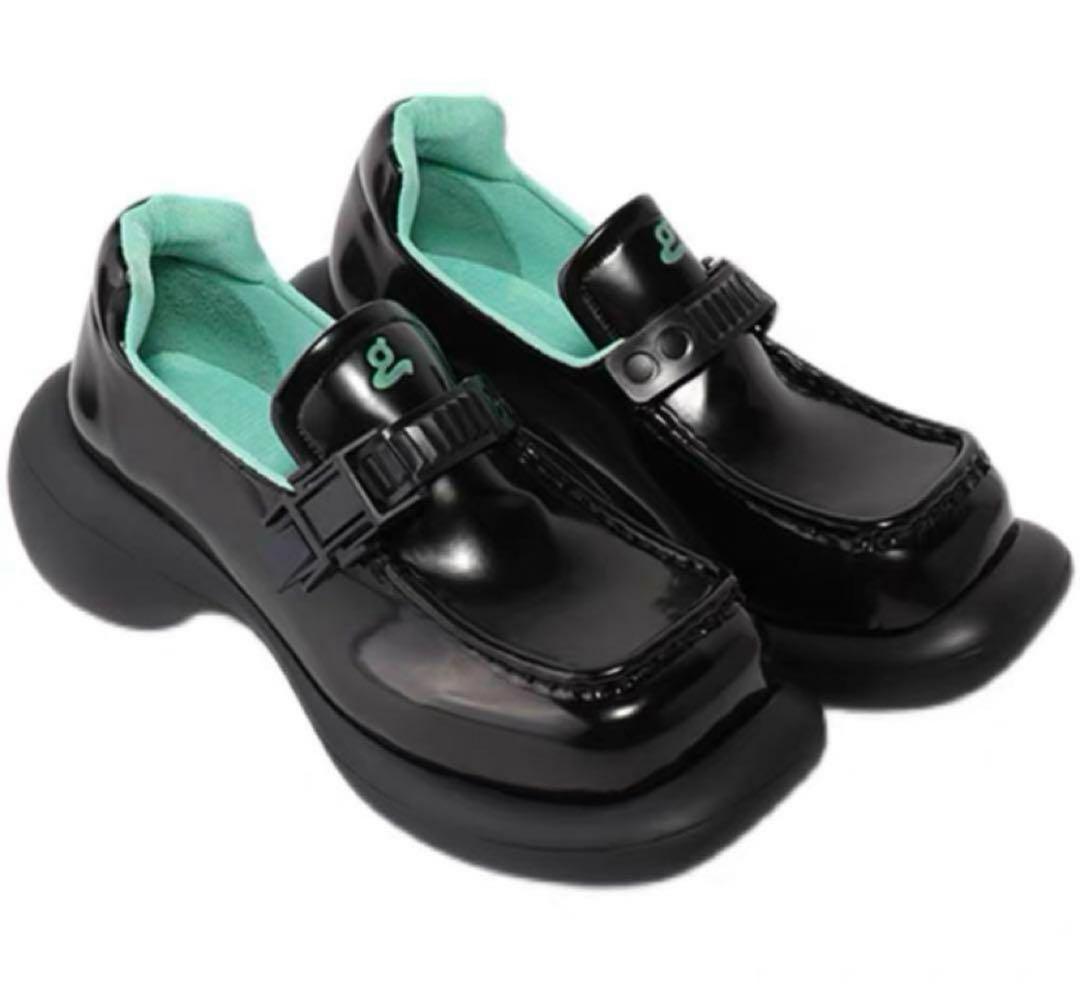 靴 GRAPE MICROFIBER LEATHER BLACK SHOES