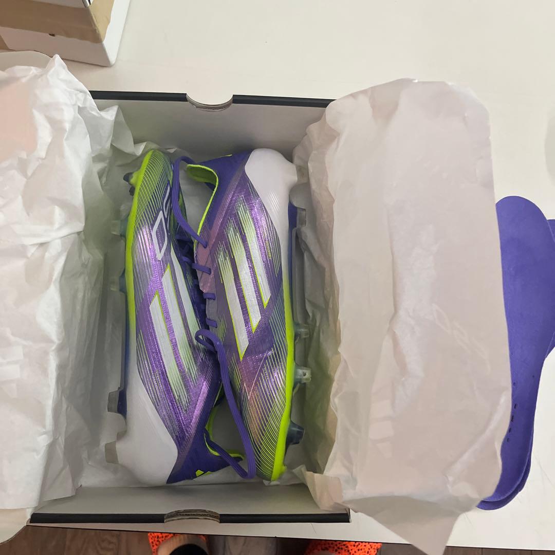 adidas F50 サッカーシューズ 紫/緑 FG 27.0cm