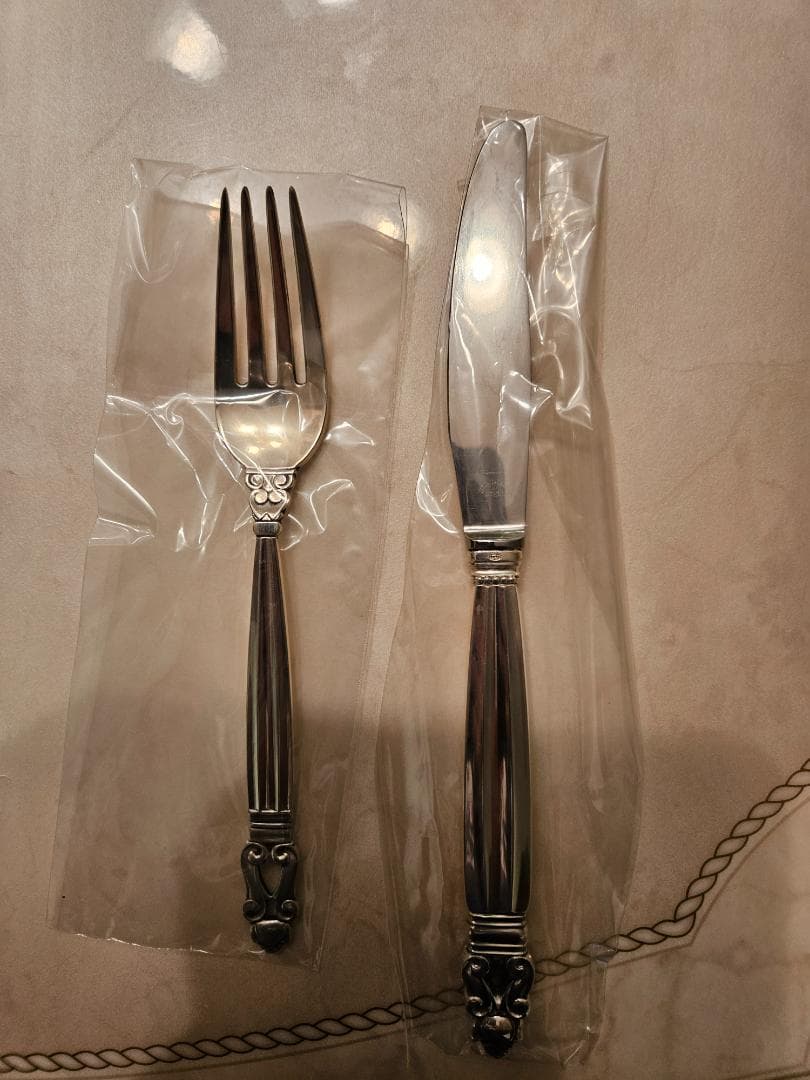 ジョージジェンセン　エコーンACORN　ディナーフォーク　ナイフ　セット