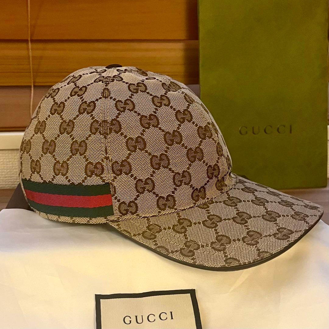 ✴︎限定お値下げ✴︎【正規品】GUCCI GGパターンベースボールキャップ　Lサイズ