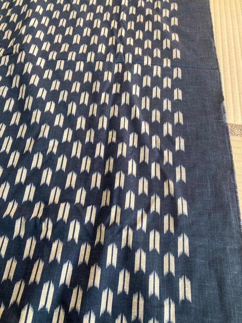 古布矢旗柄布団かすり