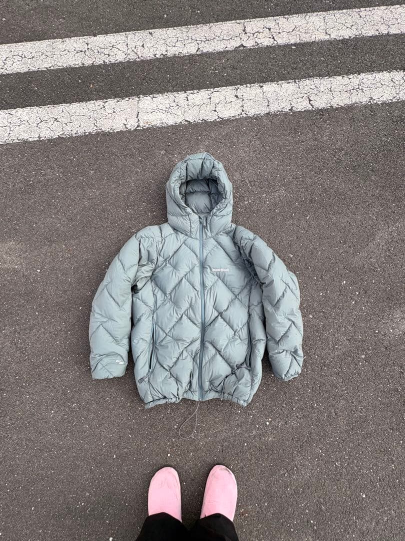 さ*な様 montbell 水色 ネージュダウン レディースL 袋付き