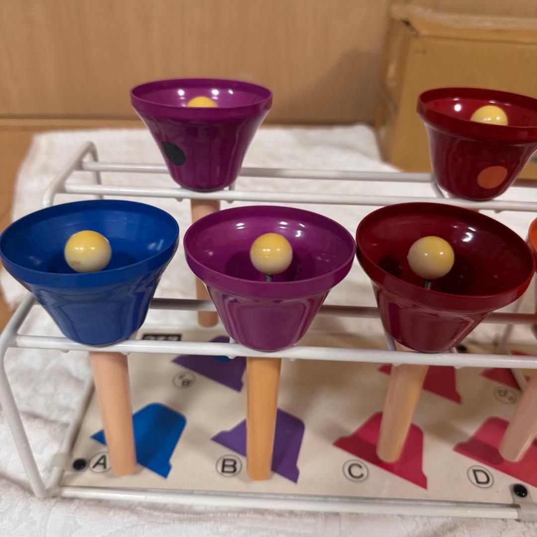 盆休み限定セール☆ウチダ ハンドベル ミュージックベル 20音 専用スタンド付き