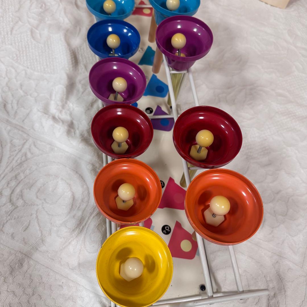 盆休み限定セール☆ウチダ ハンドベル ミュージックベル 20音 専用スタンド付き