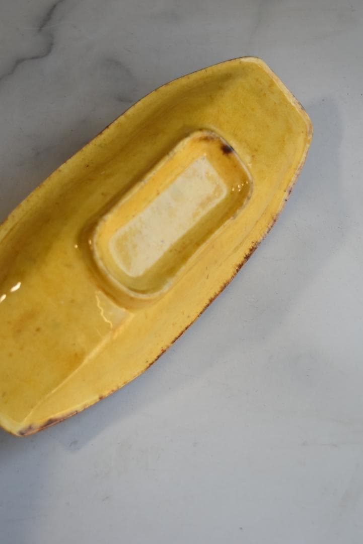 美品フランス19世紀　デュルフィー窯　ラヴィエ皿　アンティーク　民藝