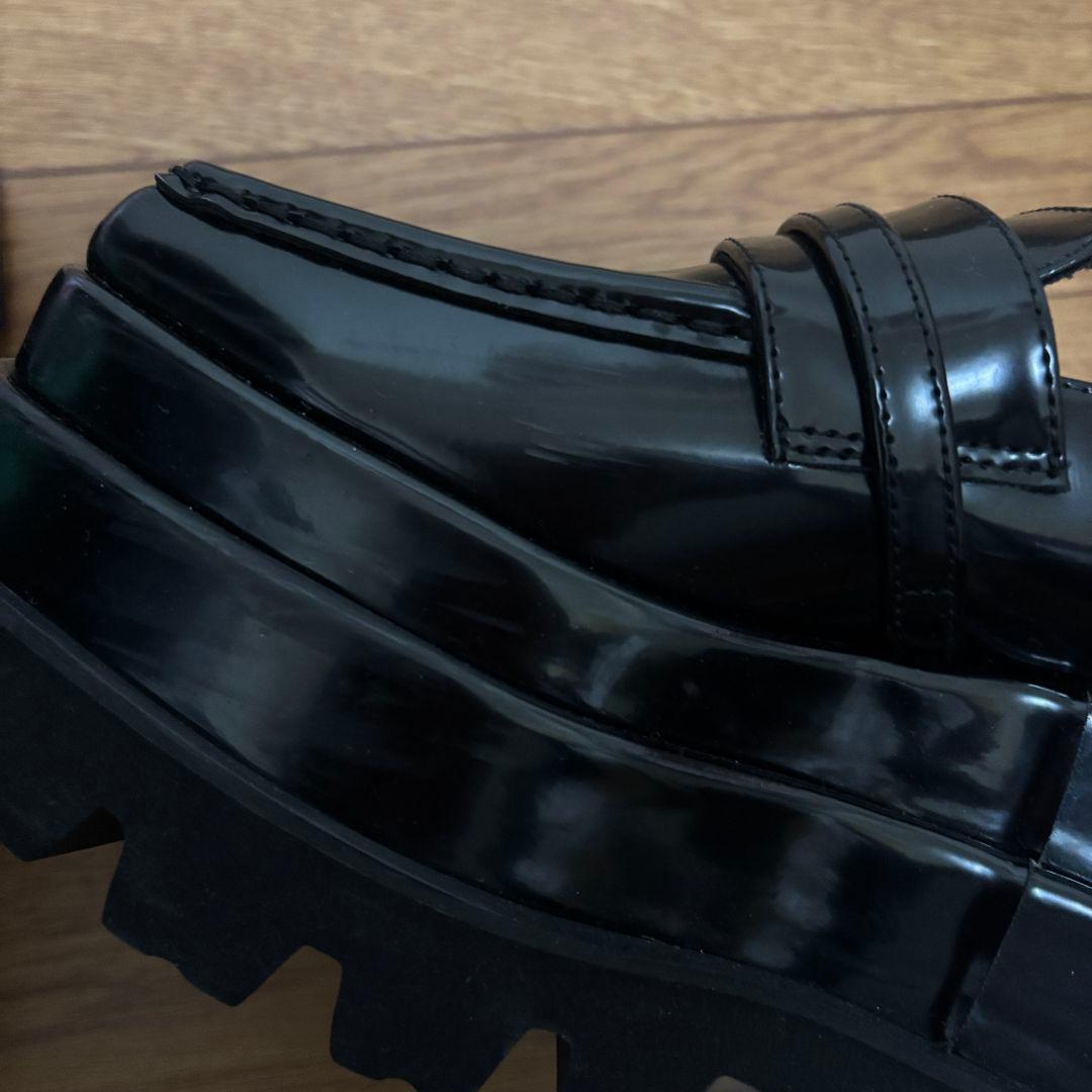 Darich エナメルプラットフォームローファー ブラック Mサイズ