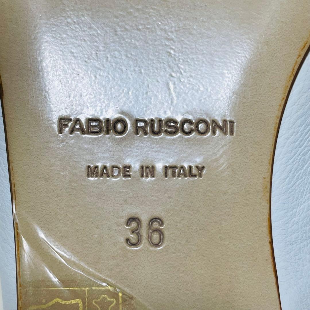 【FABIO RUSCONI】美品ビット ゴールド金具 シープレザー ミュール