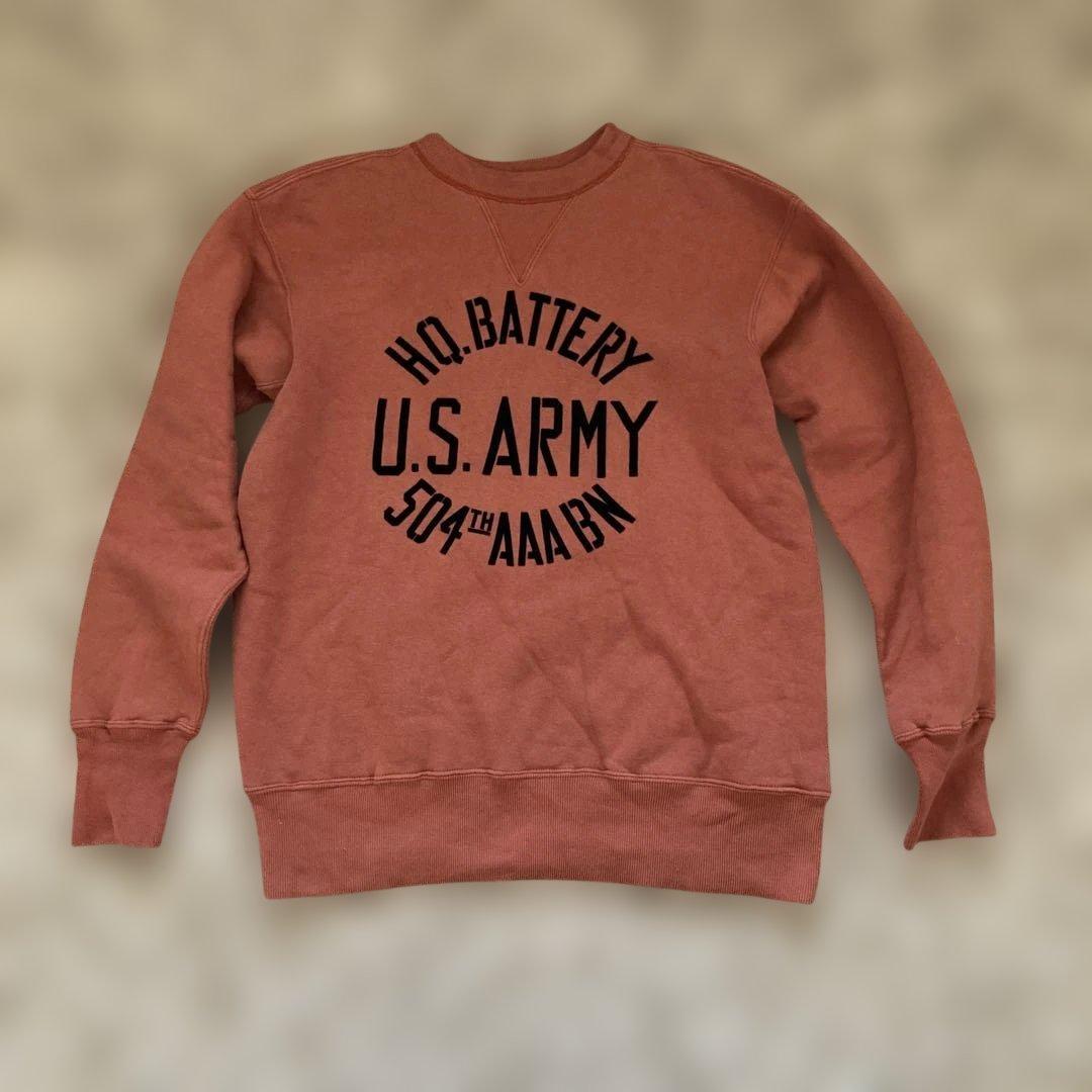 ピ*ノ様 ウエアハウス　スウェット　両面プリント　サーモン色　極美品　サイズ40