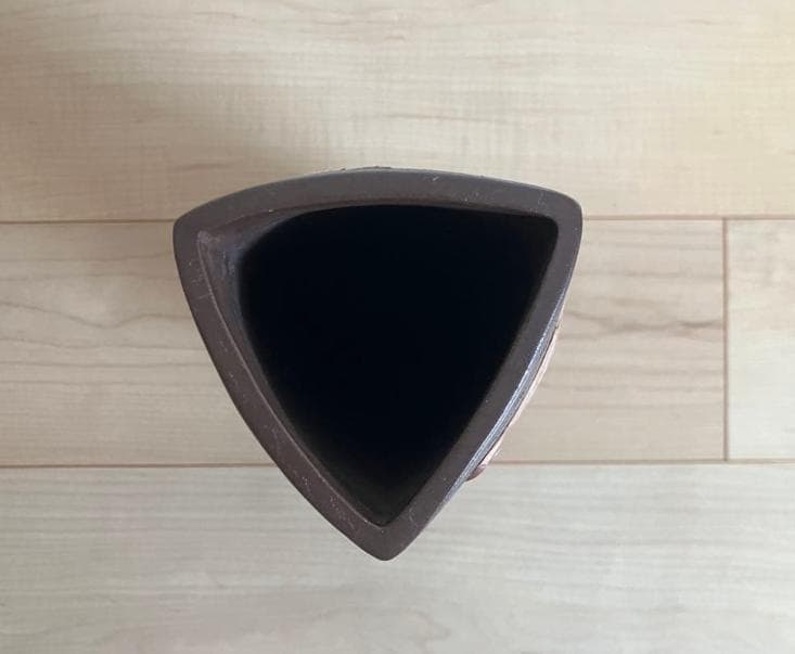 花入 花器 花瓶 紫泥 紫砂 花鳥・松鶴・蘭蝶柄 在銘