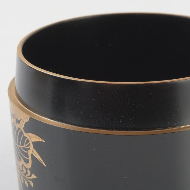 tkfm2002坂下雄峰作　惺斉好写　桐竹蒔絵　大雪吹　共箱　V　9621