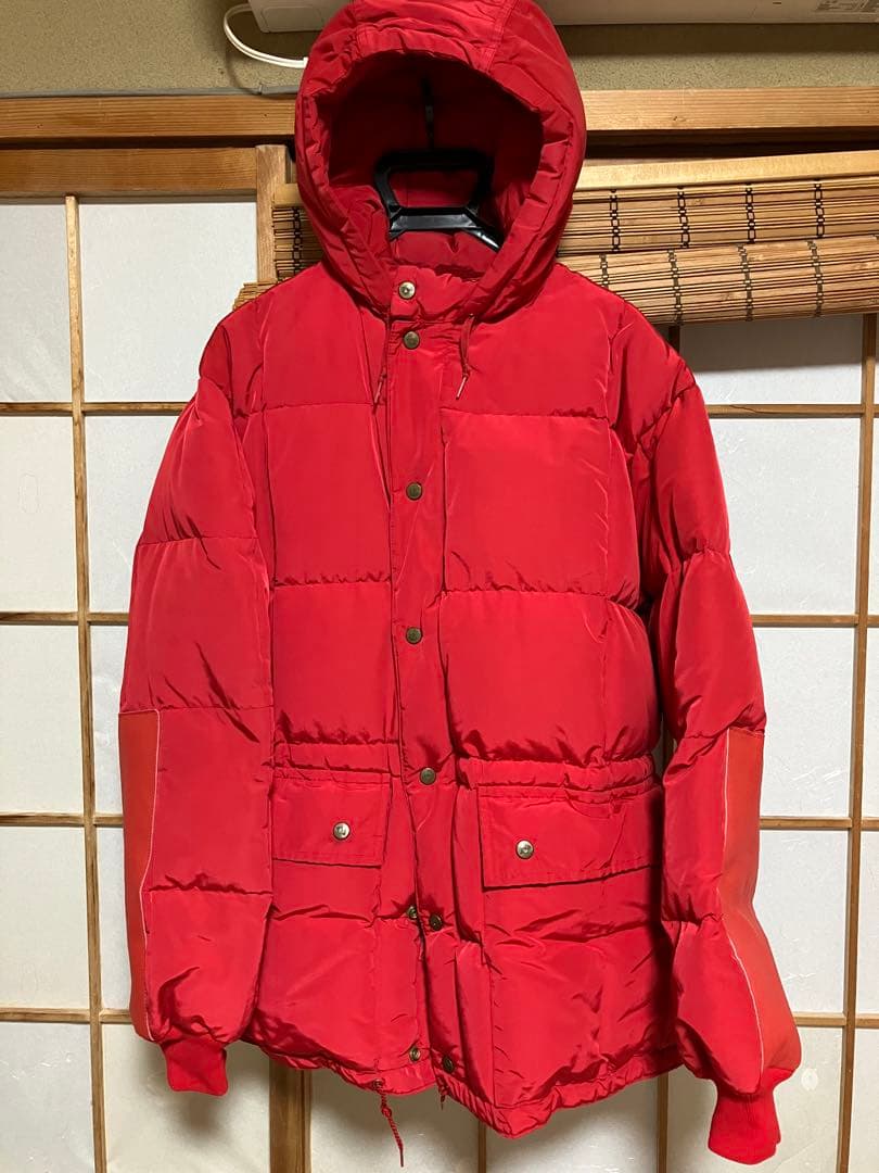 70s エディーバウアー ダウンジャケット　カラコラム　赤