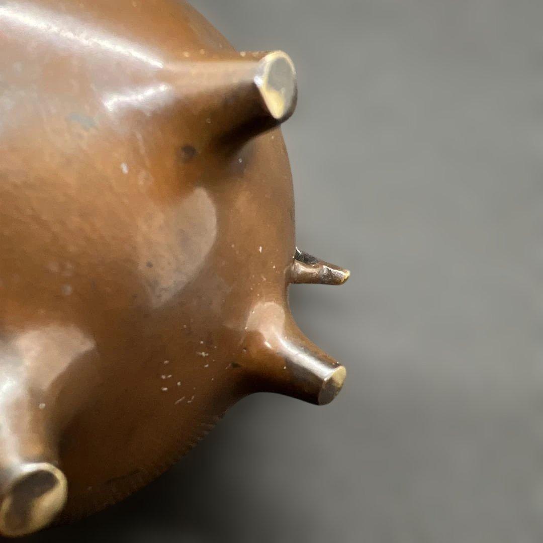 精銅製時代香炉　ハンドメイド　香道具　金属工芸