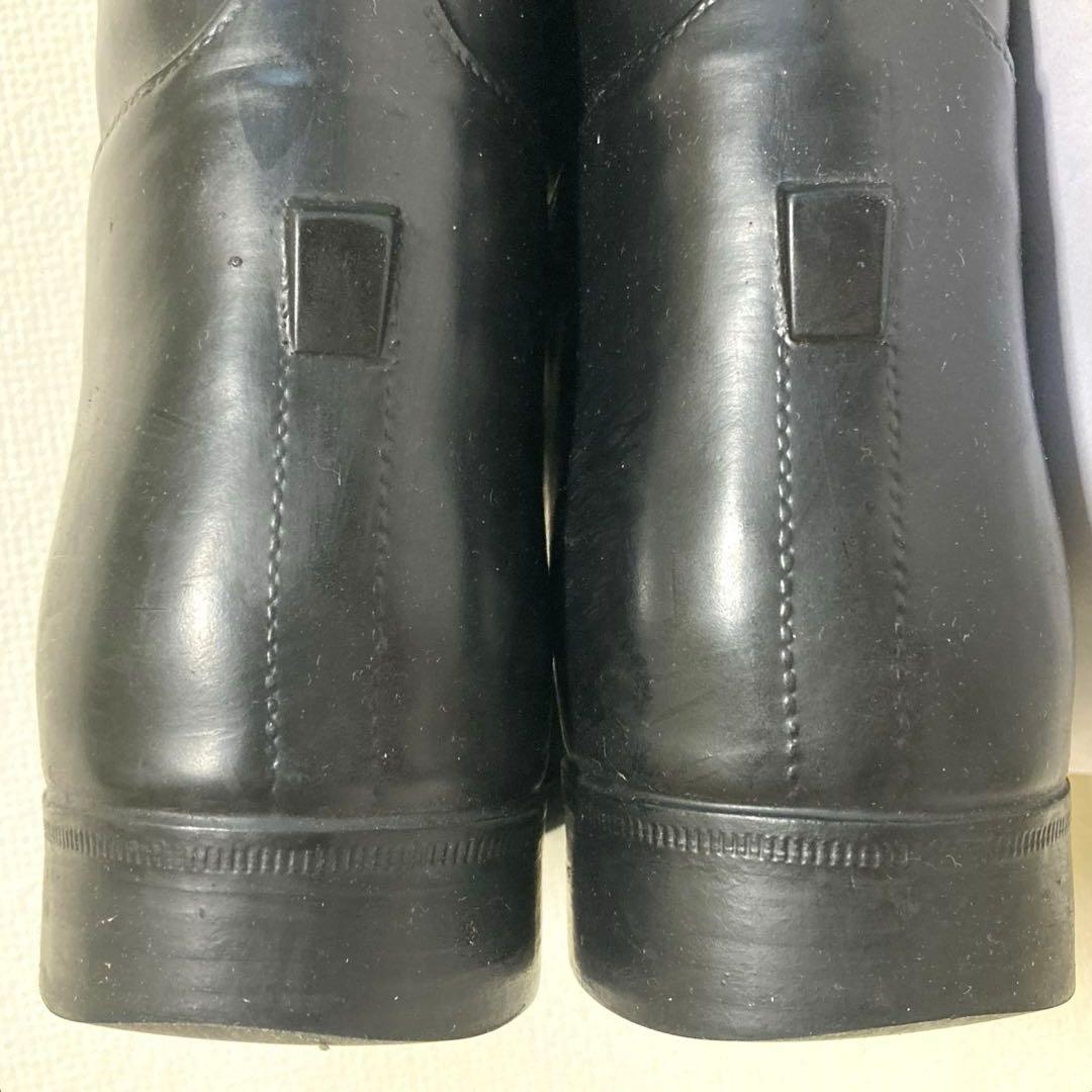 ◆AIGLE エーグル◆黒 ロングブーツ レインブーツ 乗馬 38・XL