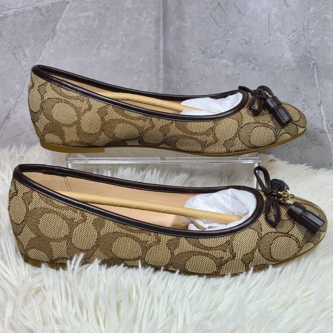 【COACH】シグネチャー　フラットパンプス　バレエシューズ