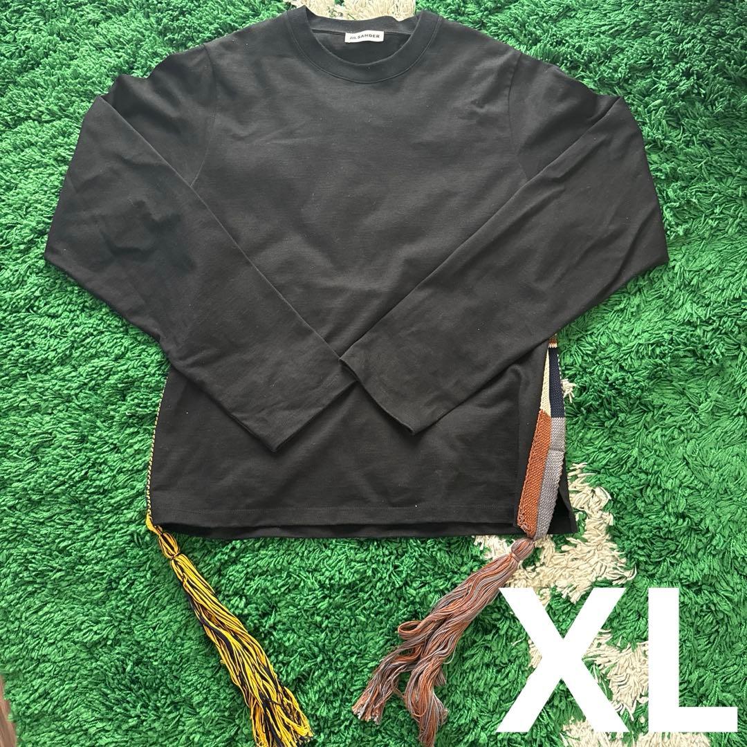 美品　XLサイズ　JIL SANDERタッセルスウェット　ブラック