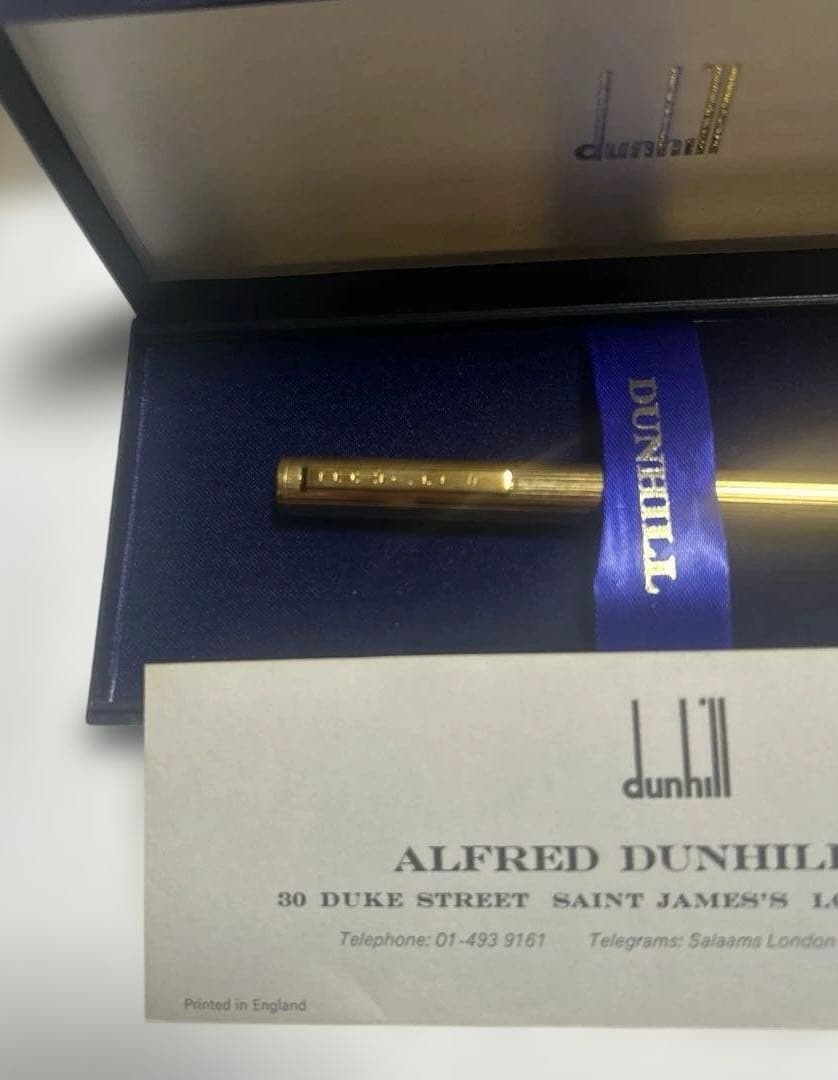 ダンヒル 万年筆 ゴールドプレート ペン先　14K 585 箱付き