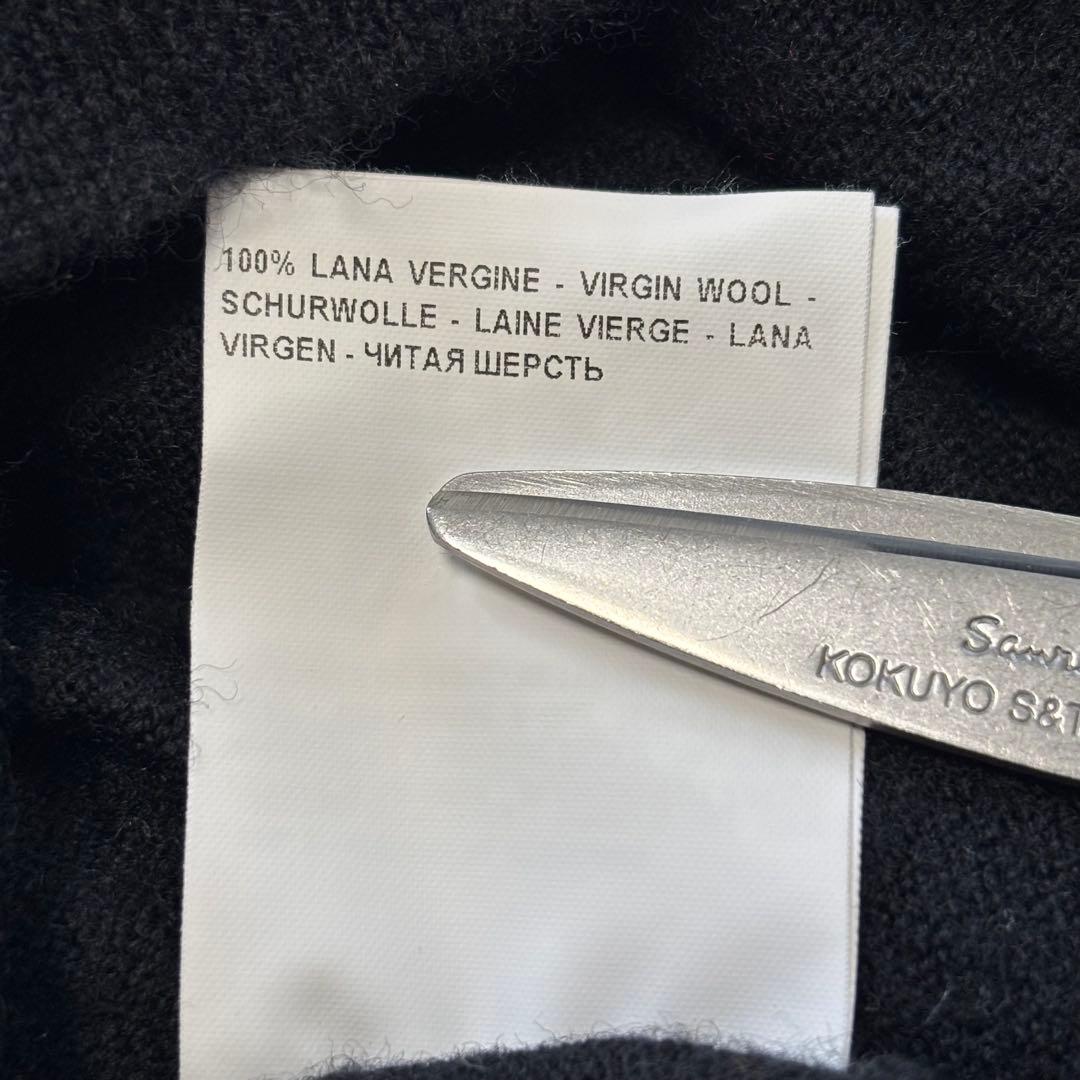 Gran Sasso モックネック 48 ニット セーター 黒 ウール100%