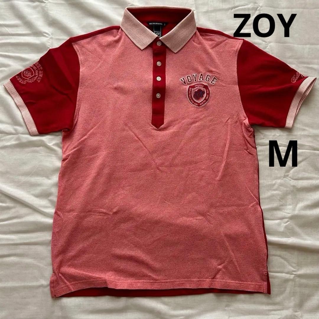 ◆美品◆ ZOY ゾーイ ロゴ 刺繍 ストレッチ 半袖 ポロシャツ ゴルフウェア