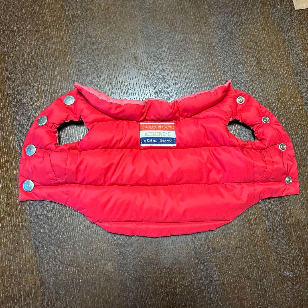 アトリエG.G. 小型犬用ダウンジャケット レッド