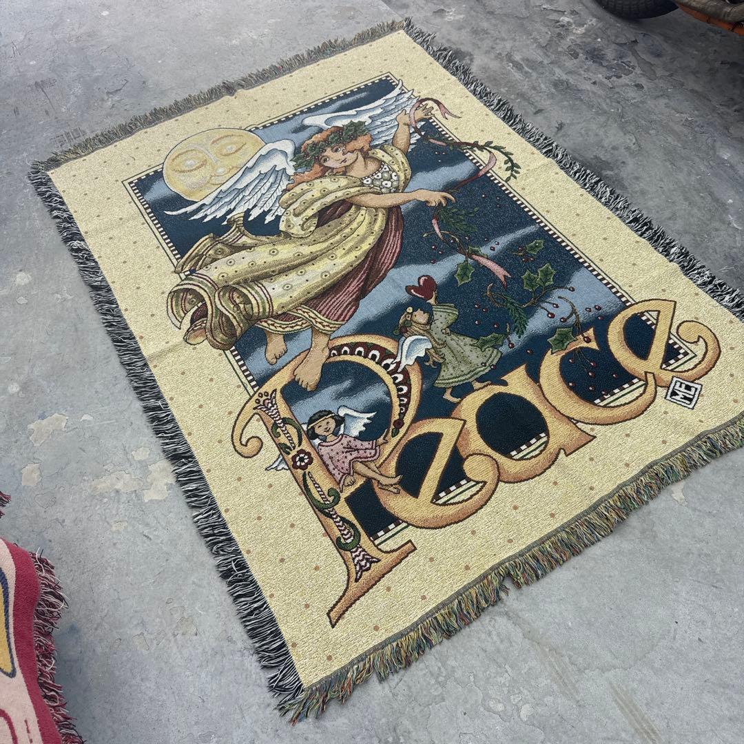 天使　平和　マルチカバー　ソファーカバー　ヴィンテージ　181x135