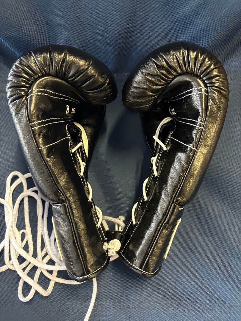 ウイニング　紐　黒　8オンス