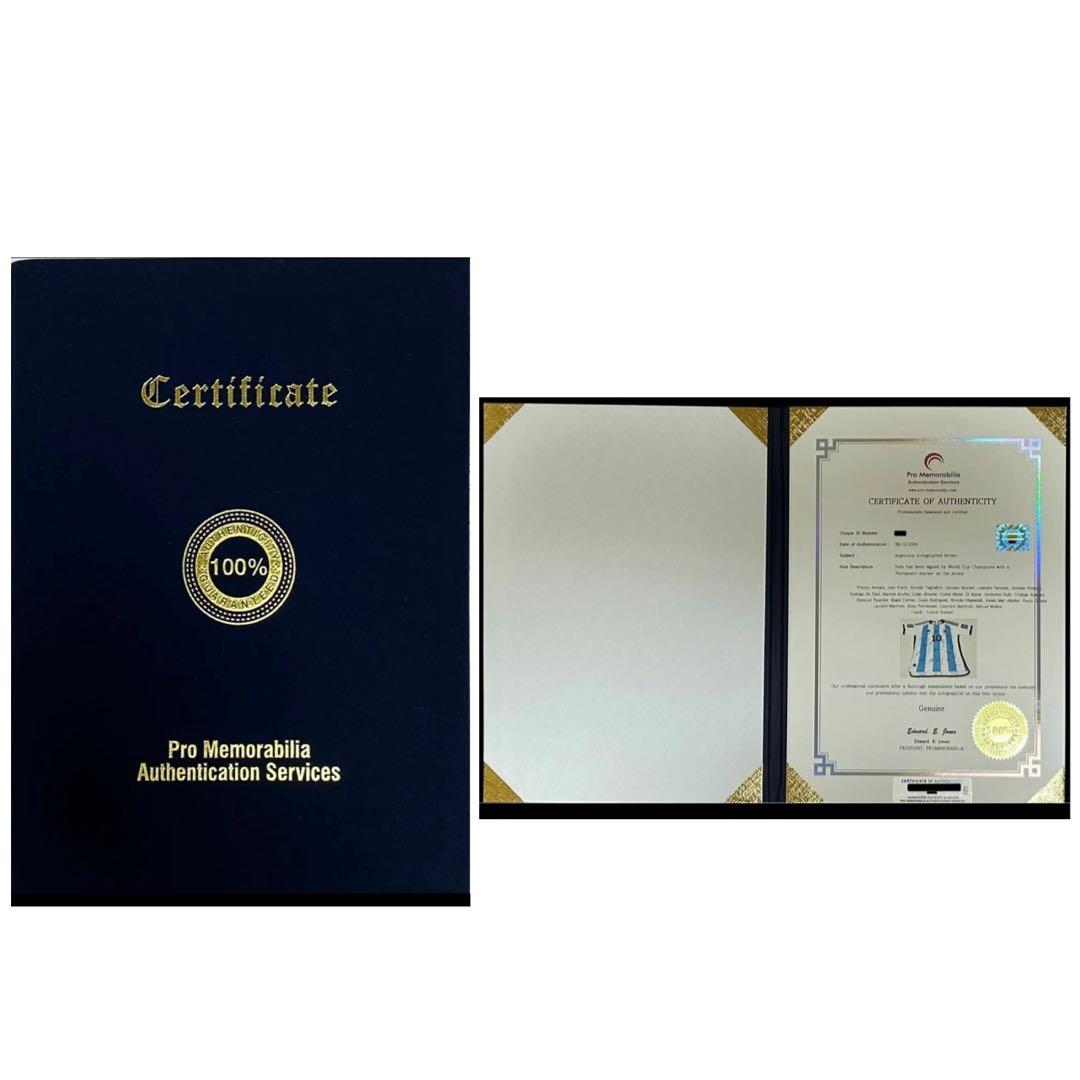 【メッシ直筆サイン入り3枚】 アルゼンチン代表•バルセロナユニフォームおまけ付き