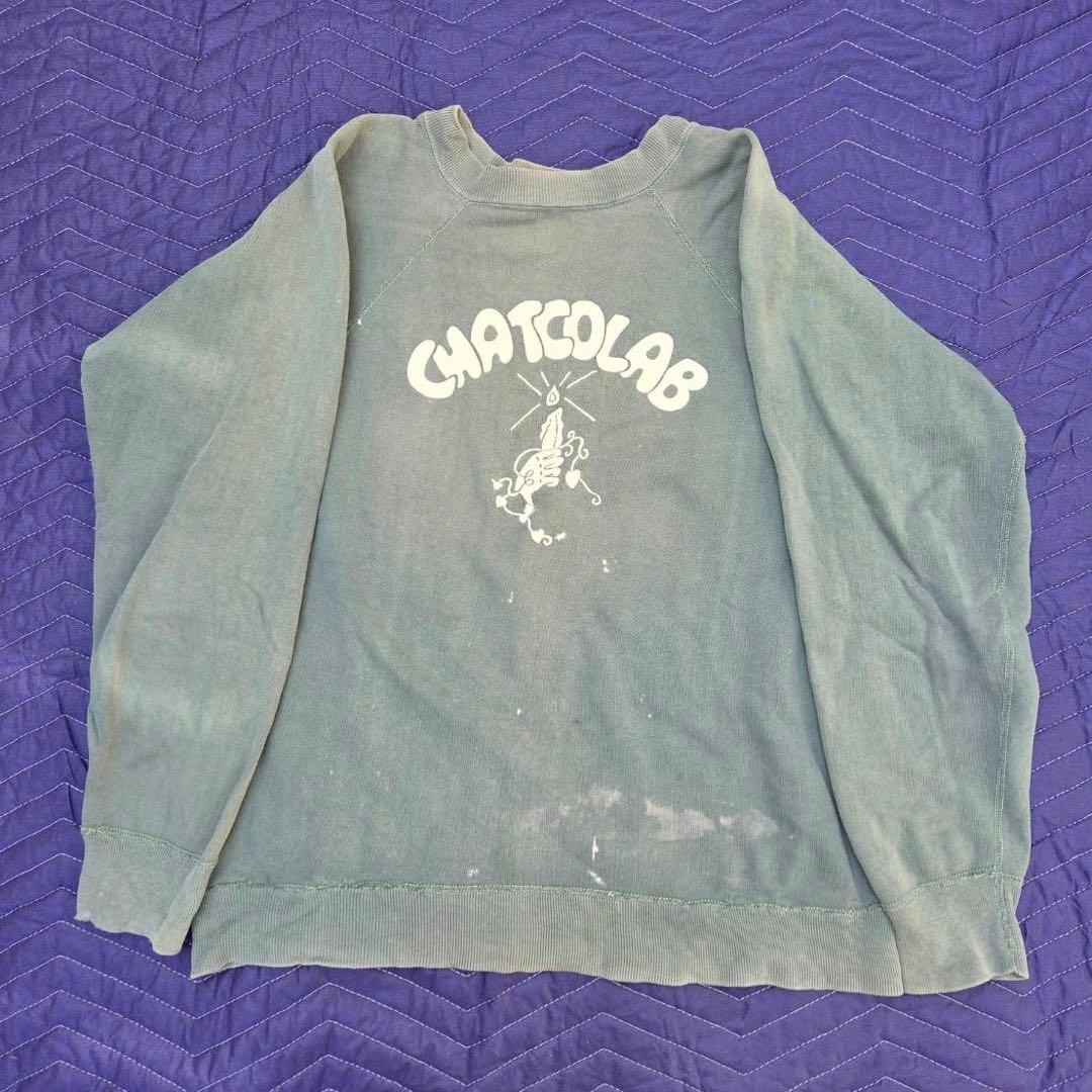 s*i様 60〜70s HANES CHATCOLAB フェードグリーン スウェ