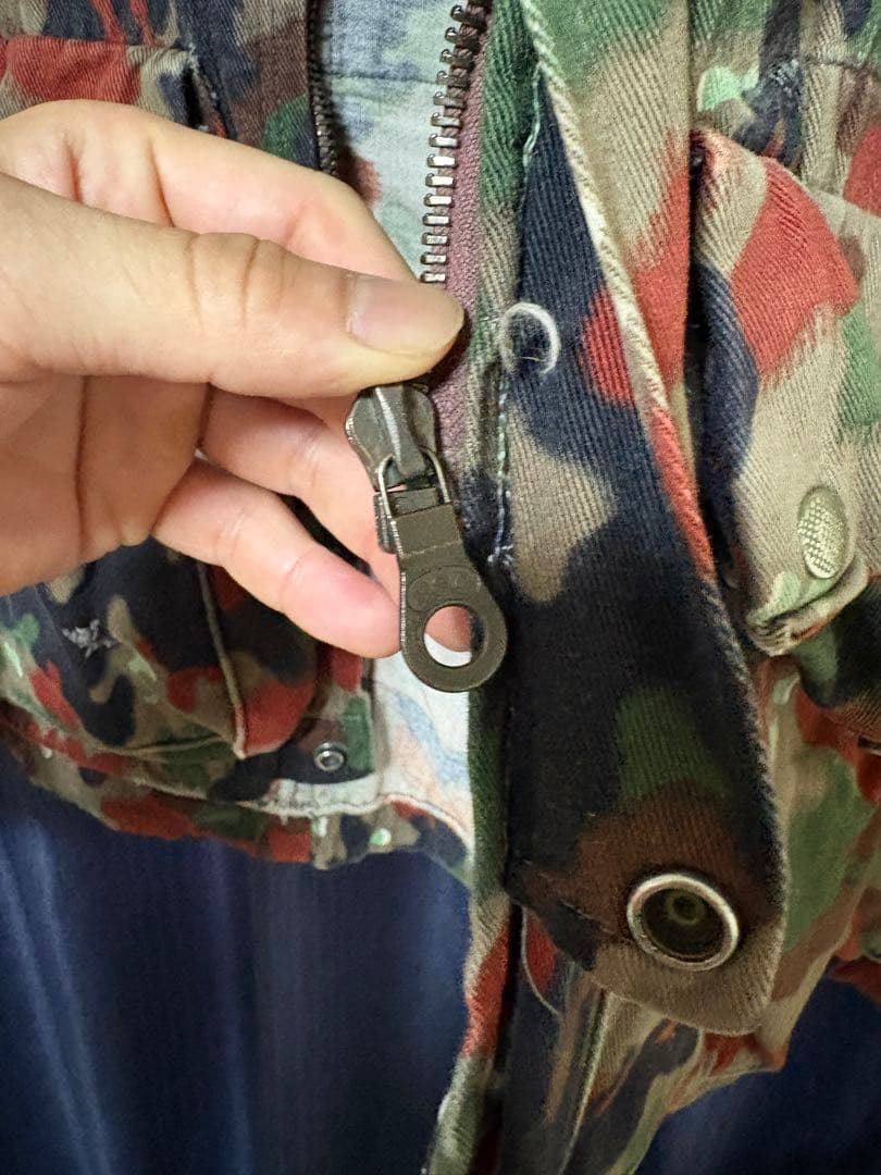 【美品】70s スイス軍 M70 アルペンカモ フィールドジャケット