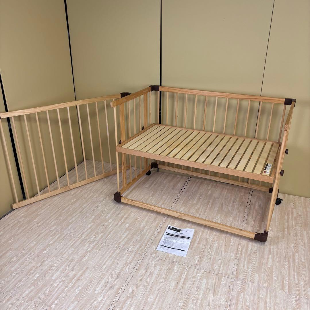 ☆除菌清掃済☆　ファルスカ　ベッドサイドベッド03　ラージ　ナチュラル