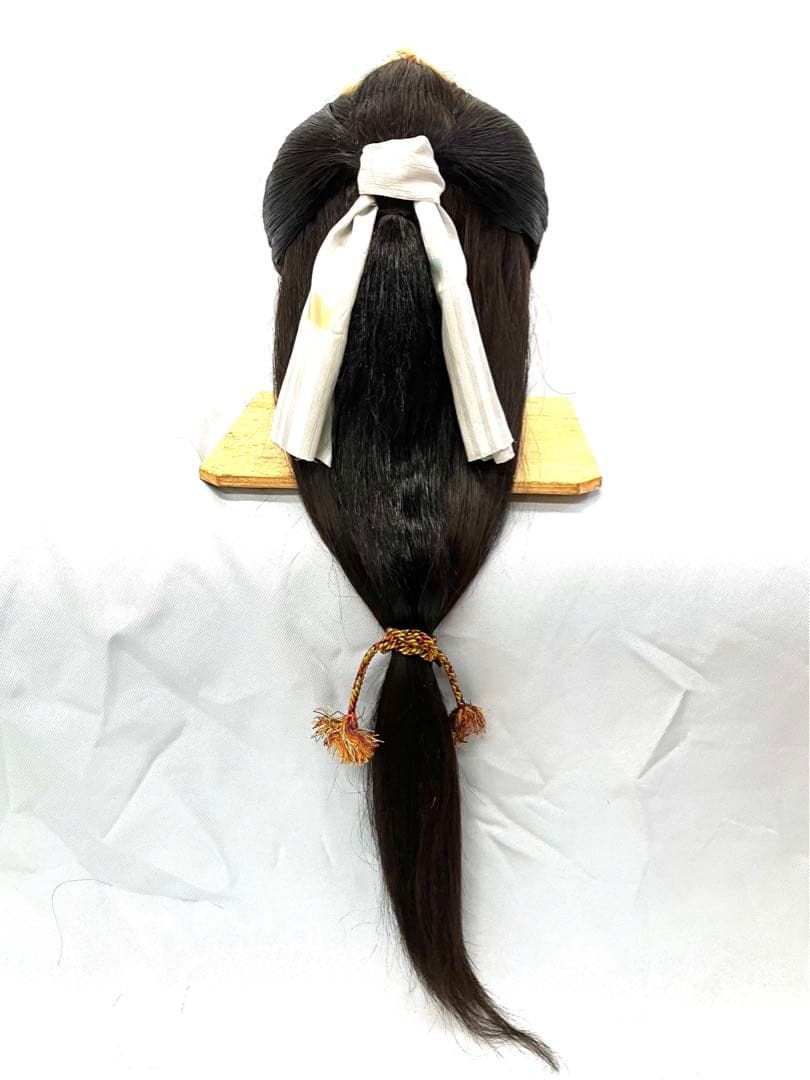 洗い髪、岡守、中サイズ、中古舞踊かつら、日本髪かつら、大衆演劇かつら、ケース付き