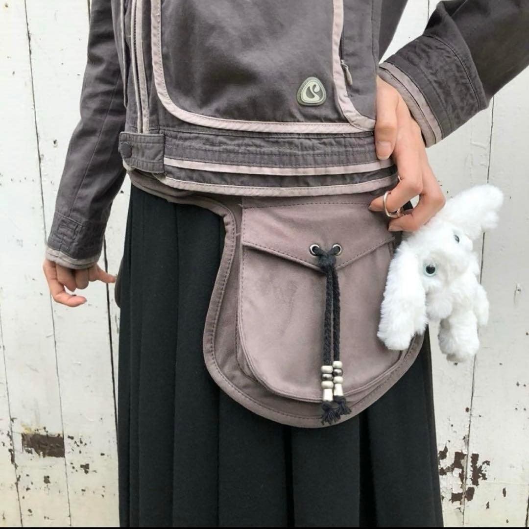 Coyseio SUEDE BELT BAG BROWN ウエストポーチ