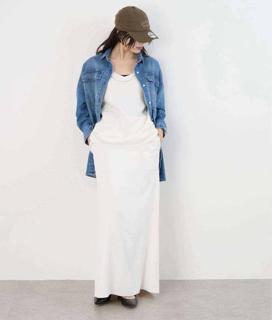 【Healthy denim】デニムシャツAlmond ブルー ナノユニバース0
