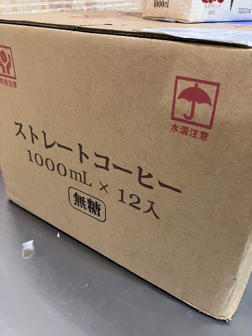 ストレートコーヒー 1000mL x 12個入り