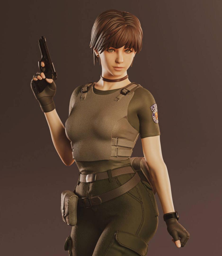 1/4　未塗装 未組立　45CM　フィギュア　ガレージキット　レベッカ