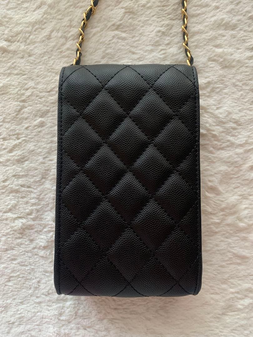 CHANEL ノベルティ スマホショルダー チェーン ブラック