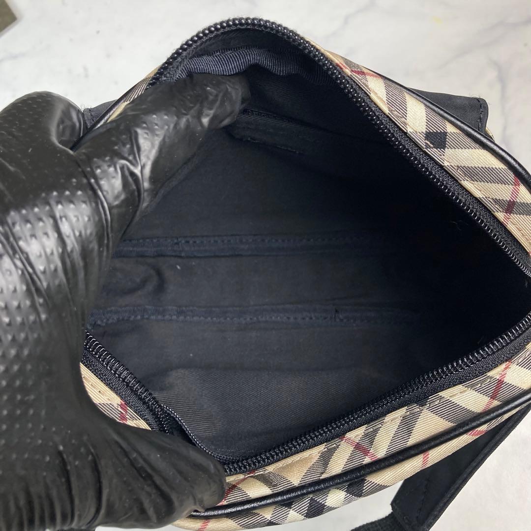 美品　バーバリー　ボディバッグ　ウエストポーチ　ナイロン　ノバチェック