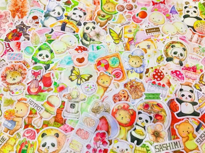 可愛いい❤️❤️フレークシール( ⸝⸝•ᴗ•⸝⸝ )くまパンのきのこ狩り☆☆