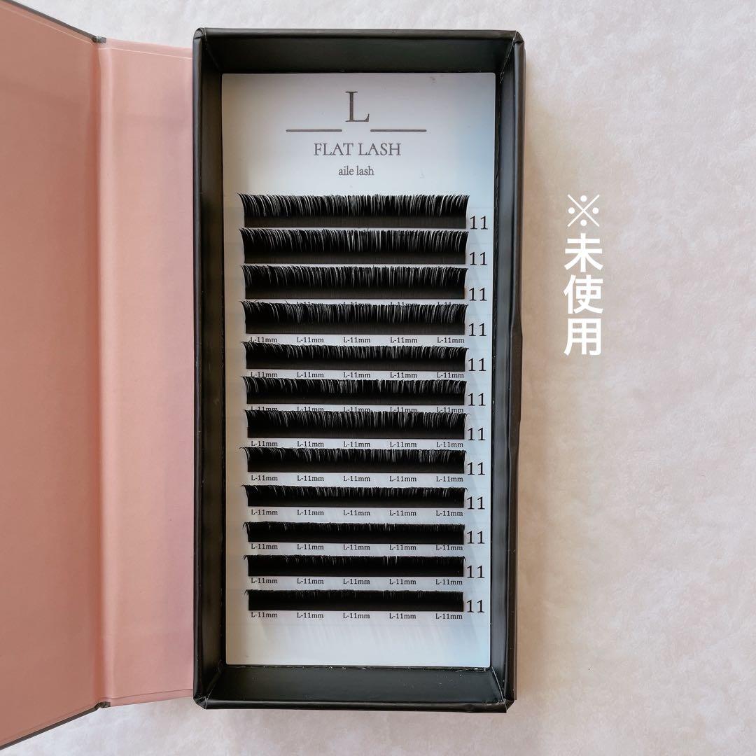 【未使用・Lカール】長さ6〜12mm/ディープフラットラッシュ/ブラック