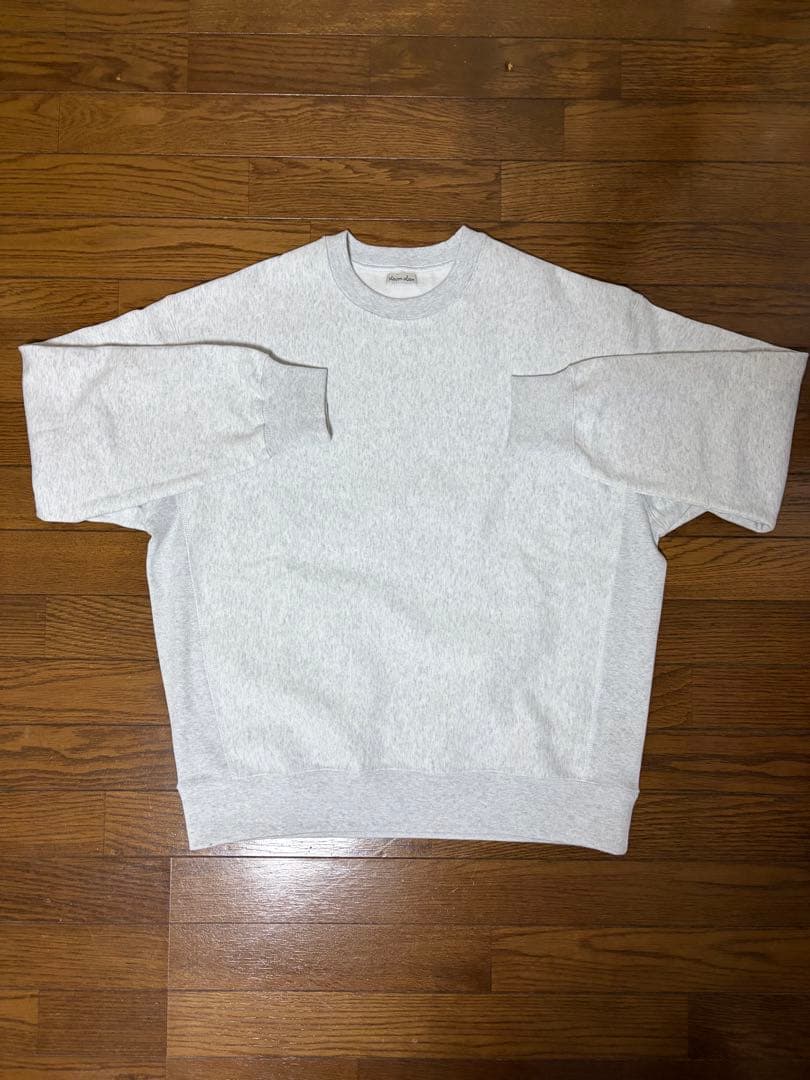 スティーブンアラン グレー 裏起毛コットンクルーネック スウェット M