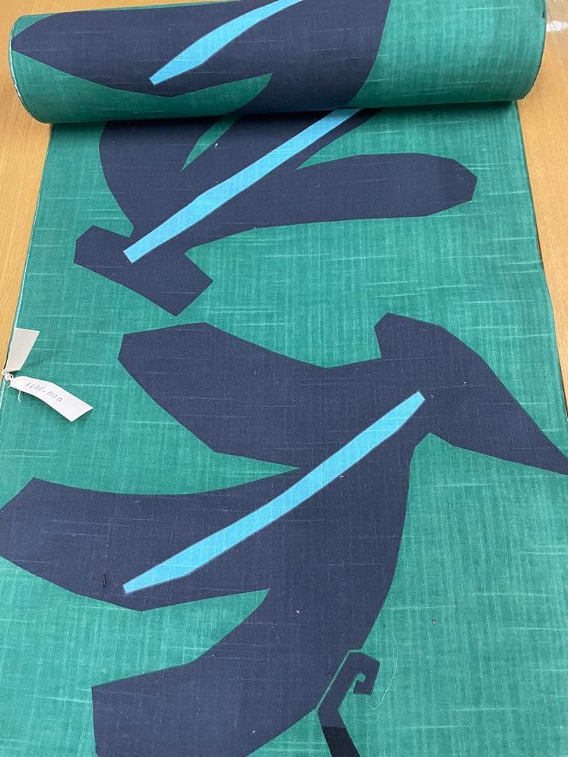 浴衣反物　バナナと猿の面白い柄