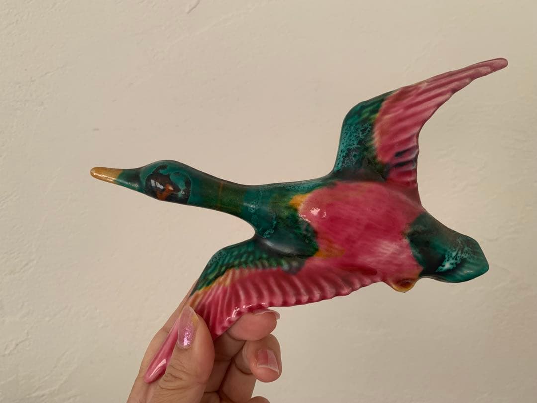 フランス　蚤の市　鳥の親子　２匹セット　ブロカント