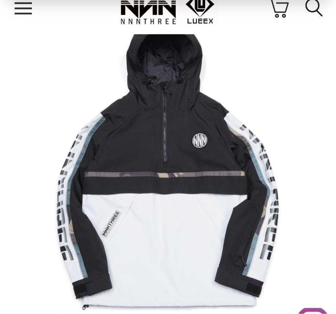NNNTHREE スノーボードジャケット ブラック/ホワイト