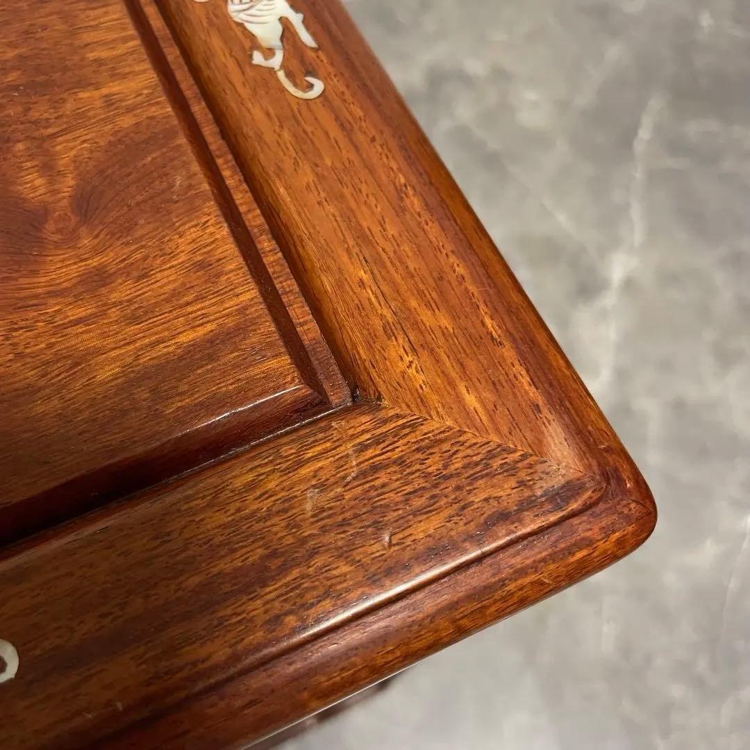 螺鈿細工 唐木　木工象嵌 花台　盆栽台