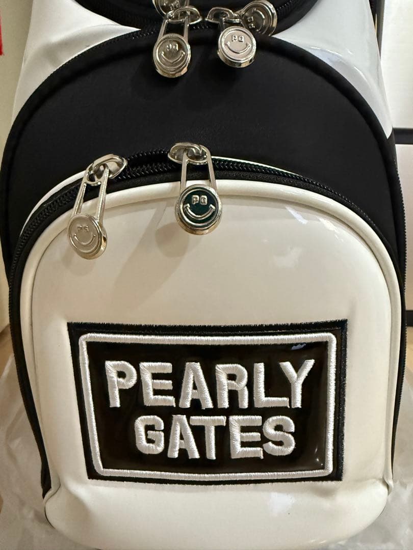 PEARLY GATES キャディバッグ スマイリーフェイス　合成革　キャスター